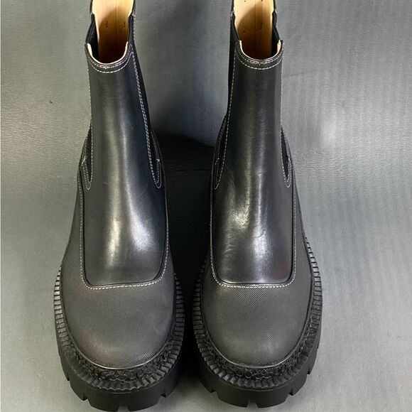 Coach Jayla Lug Sole Black Leather Chelsea Boot womens size 8.5 - Picture 11 of 14